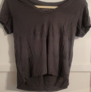 Grey v neck crop